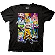 Dragon Ball Z Character Frame Collage Black T-Shirt